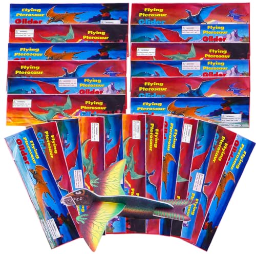 Gleitflugzeuge Set, Styroporflieger Styropor, Gleiter Flieger, Styroporflieger Segelflugzeuge Styroporgleiter für Kinder, Flieger Flugzeug für Kindergeburtstag Gastgeschenke (Dinosaurier - 24 pcs) von HONGECB