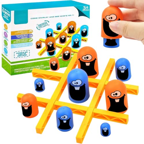 HONGECB Tic Tac Toe Toys, Toe Interaktives Tischspiele, Mini Tic Tac Toe Brettspiel, Big Eat Small Game, Partys Interaktives Tischspiele Spiel, Game Eltern Kind Interaktion, für Kinder Erwachsene von HONGECB