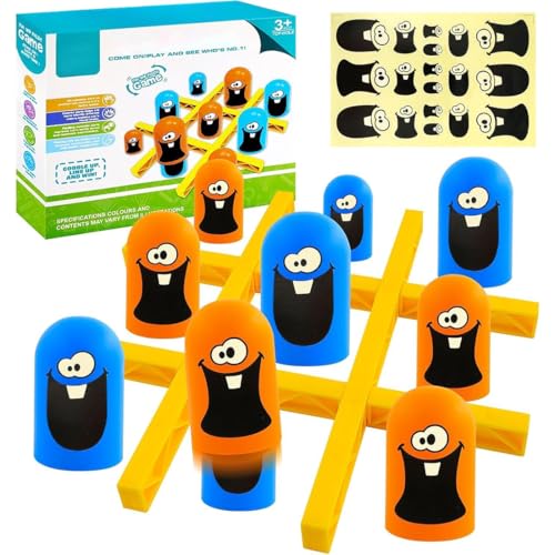 Tic Tac Toe Spiel, Tic Tac Toe Toys, Toe Interaktives Tischspiele, Mini Tic Tac Toe Brettspiel, Interaktives Tischspiele Spiel, Big Eat Small Game, Game Eltern Kind Interaktion, für Kinder Erwachsene von HONGECB