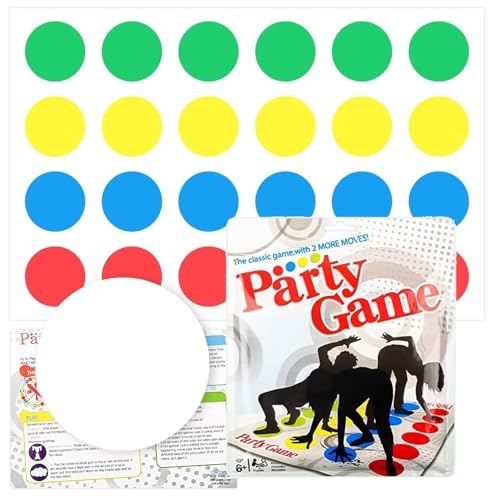 Twisting Spiel, Twisting Game für Kinder & Erwachsene, Bodenspiel mit Spielmatte, Lustiges Balance-Spiel, Teamspiel, Partyspiel, Lustiges Spiel für Kindergeburtstage, 2-4 Personen von HONGECB