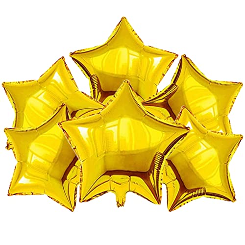 Stern Folienballon, Folien Luftballon Sterne, Sternluftballons, 18 Zoll Luftballons Geburtstag Party Dekoration, für Hochzeit Geburtstag Verlobung Party Dekorationen, 25 Stück, Gold von HONGECB