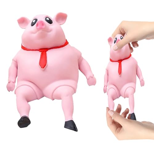 Schweinchen Squeeze Toy, Stress Schwein, Schweine Quetschspielzeug, Stress Spielzeug Schweine Antistress Spielzeug, Squishy Pig, Nettes Rosa Schwein Stress Spielzeug, für Erwachsene und Kinder von HONGECB