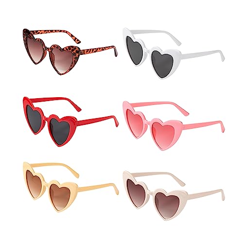 HONGXIN-SHOP Herz Party Brillen Damen Sonnenbrille Vintage Party Sonnenbrille für Fasching Musikfestivals Party Bar Feuerwerk Musik Freien Party Bar Nachtclub 6 Stück HONGXIN-SHOP Herz Party Brillen Damen Sonnenbrille Vintage Party Sonnenbrille für Fasching Musikfestivals Party Bar Feuerwerk Musik Freien Party Bar Nachtclub 6 Stück von HONGXIN-SHOP