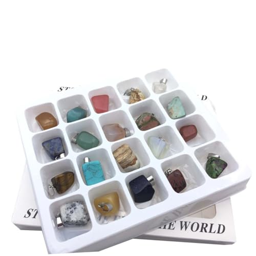 HONITANO 1 Kasten 20 Sammlung von Natursteinen gemuse gems unterrichtsmaterial Edelsteine zum Basteln Steinsammlung für mineralische Steinproben steinerne Exemplare HONITANO 1 Kasten 20 Sammlung von Natursteinen gemuse gems unterrichtsmaterial Edelsteine zum Basteln Steinsammlung für mineralische Steinproben steinerne Exemplare von HONITANO