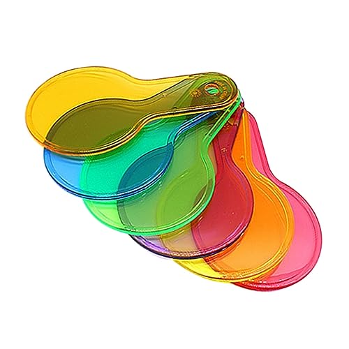 HONITANO 1 Satz Farbtransluzenter Film Kinderspielzeug Wissenschaft Farbpaddel Optik Physikbrett Griff Farbfilterbrett Farbpaddel Farbspielzeug Lehrzubehör Abs von HONITANO