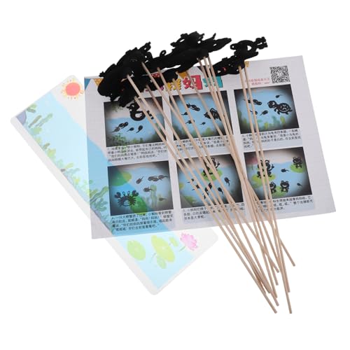 HONITANO 1 Satz Hilfsmittel Für Den Kindergarten Puppentheater Weihnachtliche Fingerpuppen Marionettenpuppen Papier Black von HONITANO