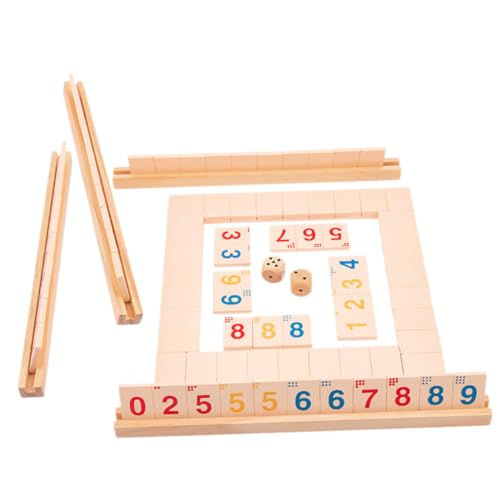 HONITANO 1 Satz Holz Brettspiel Interaktives Shut The Box Würfelspiel für Erwachsene und Gesellschaftsspiel für Partys Familien und Reisen Langlebig Hochwertigem Holz Gefertigt von HONITANO