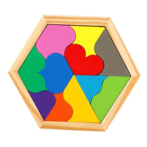 HONITANO 1 Satz Holzpuzzles sicherheitsleine für rätselbuch Shapes Puzzle Logikspielzeug holzrätsel kinderspielzeug Rätsel Rätsel zum frühen Lernen Hölzern Colorful von HONITANO