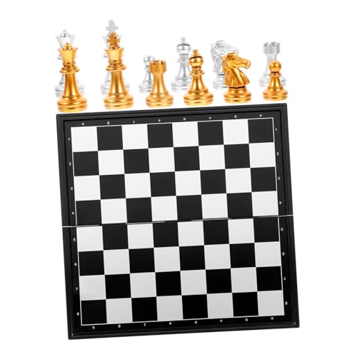 HONITANO 1 Satz Internationales Schach Brett Klein Tragbar Klappschachbrett Faltbares Brettspiel Internationale Dame Vorteilhafte Schachspiele Indoor Reiseschach Plastik von HONITANO