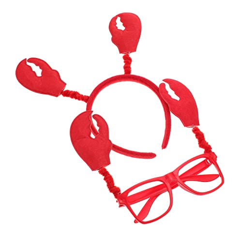 HONITANO 1 Satz Krabbenstirnbandbrille Party Stirnbänder Für Für Weihnachtsdeko Haarband- Stirnband Kostümzubehör Krabbenelemente Brille Rot Tuch HONITANO 1 Satz Krabbenstirnbandbrille Party Stirnbänder Für Für Weihnachtsdeko Haarband- Stirnband Kostümzubehör Krabbenelemente Brille Rot Tuch von HONITANO