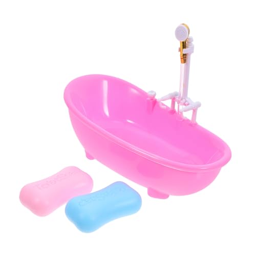 HONITANO 1satz Miniatur Badewannen Spielzeug Für Puppenhaus Badewanne Mit Spritzfunktion Ohne Batterie Für Kreative Rollenspiele Und Fotoshootings von HONITANO
