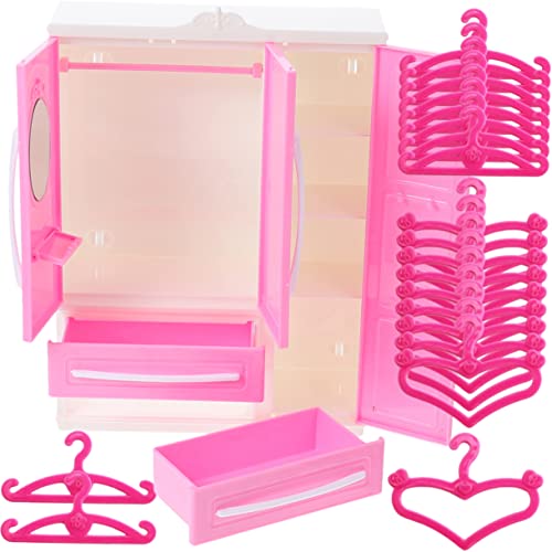 HONITANO 1 Satz Miniatur Puppenschrank Teilig mit Kleiderbügeln für Puppen Dekoratives Möbel für Puppenhaus zur Organisation von Puppenkleidung für Kreative Spielwelten HONITANO 1 Satz Miniatur Puppenschrank Teilig mit Kleiderbügeln für Puppen Dekoratives Möbel für Puppenhaus zur Organisation von Puppenkleidung für Kreative Spielwelten von HONITANO