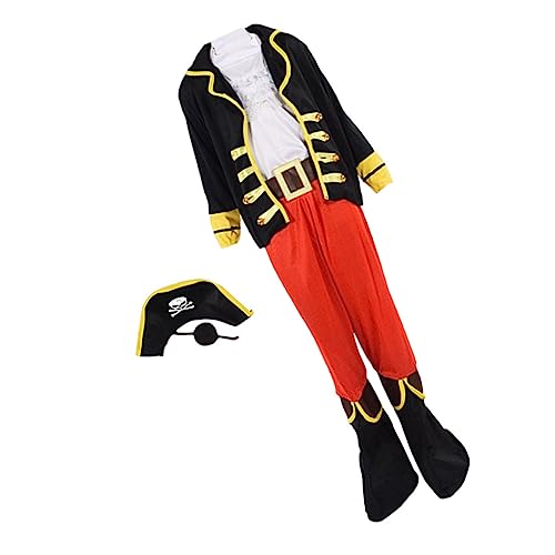 HONITANO 1 Satz Piratenkostüm für Xl Kreatives Verkleidungsset mit Piratenhut für Halloween und Kostümpartys für Cosplay und Auftritte Waschbar und Wiederverwendbar von HONITANO