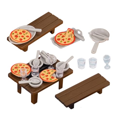 HONITANO 1 Satz Puppenhaus BBQ Zubehör mit Pizza und Stühlen Realistische Küchenutensilien für Rollenspiele Puppen Picknick und Party Dekoration HONITANO 1 Satz Puppenhaus BBQ Zubehör mit Pizza und Stühlen Realistische Küchenutensilien für Rollenspiele Puppen Picknick und Party Dekoration von HONITANO