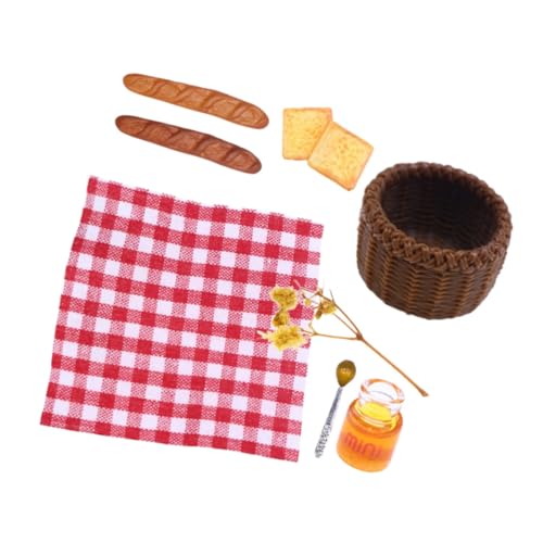 HONITANO 1satz Miniatur Frühstücksset Für Puppenhäuser Teiliges Mit Realistischer Deko Für Mini-Haus Accessoires Und Tischdekoration von HONITANO