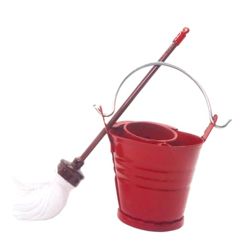 HONITANO 1 Satz Putzeimer Wischmop Puppenhauszubehör Kleines Hauszubehör Eimer-Modell Mini-hausbedarf Mopp-Modell Mini-schnallendekor Fotodekoration Pädagogisches Legierung HONITANO 1 Satz Putzeimer Wischmop Puppenhauszubehör Kleines Hauszubehör Eimer-Modell Mini-hausbedarf Mopp-Modell Mini-schnallendekor Fotodekoration Pädagogisches Legierung von HONITANO
