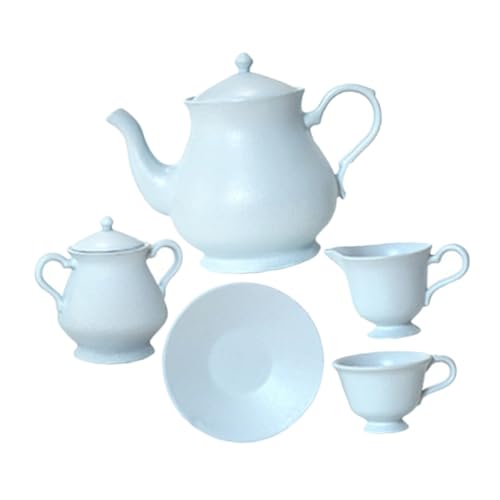 HONITANO 1 Satz Satz Tee Set Mini-puppenhausmöbel Mini-teetassen Mini- Mini-Dinge Mini-puppenhauszubehör Mini-hausteetasse Teetasse Miniküche Miniaturen Sky-Blue Legierung von HONITANO