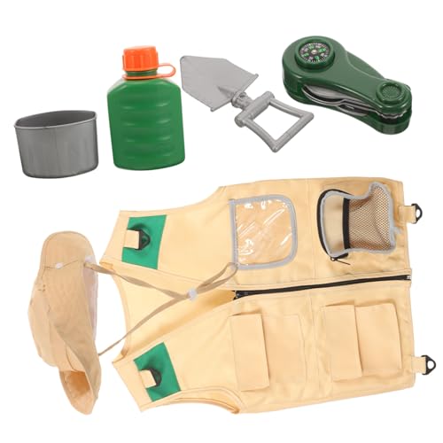 HONITANO 1 Satz Set Bequemes Weste und Hut für Outdoor Teiliges Kostüm für Jungen und Mädchen für Camping Cosplay und Insektenforschung HONITANO 1 Satz Set Bequemes Weste und Hut für Outdoor Teiliges Kostüm für Jungen und Mädchen für Camping Cosplay und Insektenforschung von HONITANO