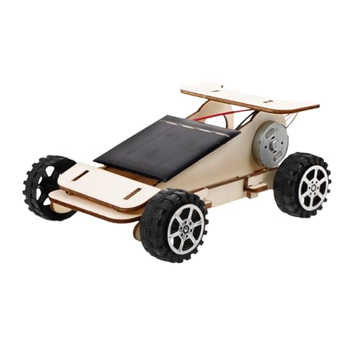 HONITANO 1 Satz Solarauto mitbringsel Kindergeburtstag Solar Powered Toy car Solar Energy Assembly Toy Wissenschaftliche Experimente für Solarmotor-Kit Vorbau-Kits Holz von HONITANO