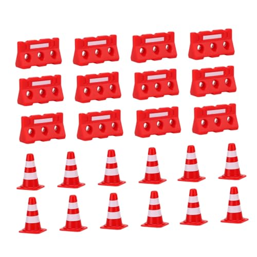 HONITANO 1 Satz Straßenschild Barrikade Hindernis Garage Zapfen Verkehrskegel Fußballkegel Zum Training Kleine Sicherheitskegel Mini Kinderspielzeug Plastik Rot von HONITANO