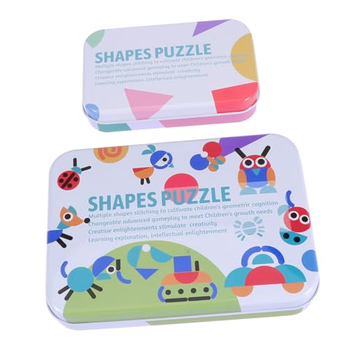 HONITANO 1 Satz Tangram-Puzzle- holzpuzzle Tangram interaktives zabawki stymulujące rozwój Puzzlematte pädagogisches Kinderfrühes Lernspielzeug Colorful von HONITANO