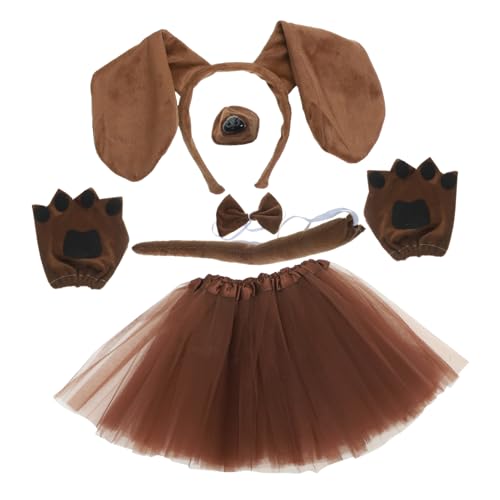 HONITANO 1 Satz Tierohren-Stirnband für Welpen tierohren haarreif chaps unikal Hundeohren und Cosplay Haarband tragegurt Hundeohr-Stirnband mit Tutu-Rock Stoff HONITANO 1 Satz Tierohren-Stirnband für Welpen tierohren haarreif chaps unikal Hundeohren und Cosplay Haarband tragegurt Hundeohr-Stirnband mit Tutu-Rock Stoff von HONITANO