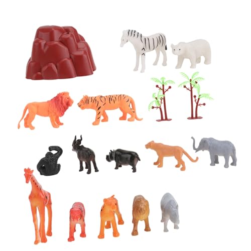 HONITANO 1 Satz Tierornamente aus Gummi die gummibärenbande Wildlife ziernieten Tierfiguren für Umweltbildung Tierkollektion Tiermodelle Desktop -Verzierungen Haushaltsausstattung von HONITANO