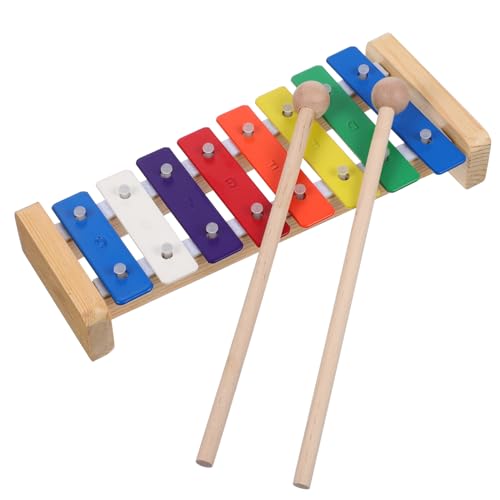 HONITANO 1 Satz Xylophon für Metallisches Musikinstrument mit Schlägern und Aufbewahrung für Musikalische Früherziehung für Kleinkinder von HONITANO