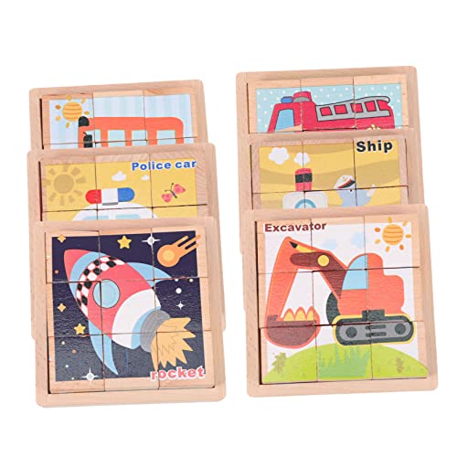 HONITANO 1 Satz sechsseitige Malbausteine Puzzle rätselbuch holzspielsachen Pädagogisches knobeleien für Rätsel zum frühen Lernen Holzpuzzles für HONITANO 1 Satz sechsseitige Malbausteine Puzzle rätselbuch holzspielsachen Pädagogisches knobeleien für Rätsel zum frühen Lernen Holzpuzzles für von HONITANO