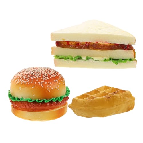 HONITANO 1 Satz simuliertes Brot Essen Spielzeugnahrung realistisches Sandwich für interaktives Hamburger Lernen gefälschte Lebensmittel Brotmodell PVC HONITANO 1 Satz simuliertes Brot Essen Spielzeugnahrung realistisches Sandwich für interaktives Hamburger Lernen gefälschte Lebensmittel Brotmodell PVC von HONITANO