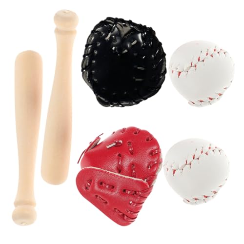 HONITANO 1 Set Baseball Modell Massiver Baseballschläger Baseballhandschuh Dekoration Mini Baseballschläger Mini Baseball Requisite Sport Miniaturen DIY Zubehör Mini HONITANO 1 Set Baseball Modell Massiver Baseballschläger Baseballhandschuh Dekoration Mini Baseballschläger Mini Baseball Requisite Sport Miniaturen DIY Zubehör Mini von HONITANO