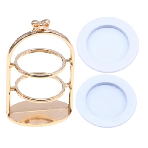 HONITANO 1satz Miniatur Metall Dessertständer Für Stufiger Kuchenhalter Mit Tellern Zubehör Für -küche Für Präsentation Von Mini-Desserts von HONITANO