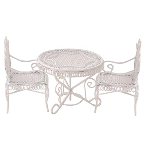 HONITANO 1 Set Miniatur Couchtisch Stühle Kindertisch Und Stuhl Mini Couchtisch Kompakte Mini Hausmöbel Puppenhaus Mini Stuhlmodelle Mini Kaffeestuhl Tischmodell Eisen Weiß HONITANO 1 Set Miniatur Couchtisch Stühle Kindertisch Und Stuhl Mini Couchtisch Kompakte Mini Hausmöbel Puppenhaus Mini Stuhlmodelle Mini Kaffeestuhl Tischmodell Eisen Weiß von HONITANO