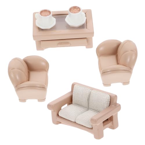 HONITANO 1 Set Puppenhaus Miniaturen Mini Miniatur Puppenhaus Wohnung Mini Figuren Puppenhaus Sofa Puppenhaus Zubehör Puppenhaus Mini Sofa Mini Puppenhaus Bausatz Sofas Harz von HONITANO