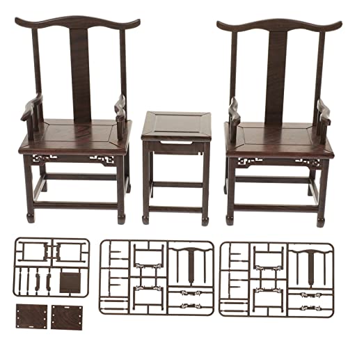 HONITANO 1 Set Simulation Tisch Und Stuhl Möbel Formteil Sessel Spielhaus Montage Stuhl DIY Montage Stuhl Miniatur Stuhl Montage Stuhl Montage Kunststoff von HONITANO