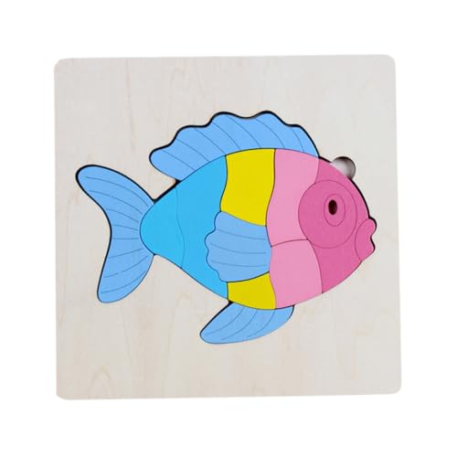 HONITANO 1 Stück Holzrätsel Pädagogisches Puzzle babygeschenke rätsel holzpuzzles kinderga pädagogisches für 3D-Speicher-Puzzle Hölzern Colorful von HONITANO
