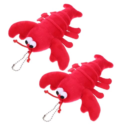 HONITANO 1 Stück Hummer Plüschpuppe Krabbenspielzeug Flusskrebs Plüschanhänger Dekoratives Stofftier Flusskrebs Spielzeuganhänger Plüschtieranhänger Hängendes Plüschtier Flusskrebsanhänger von HONITANO