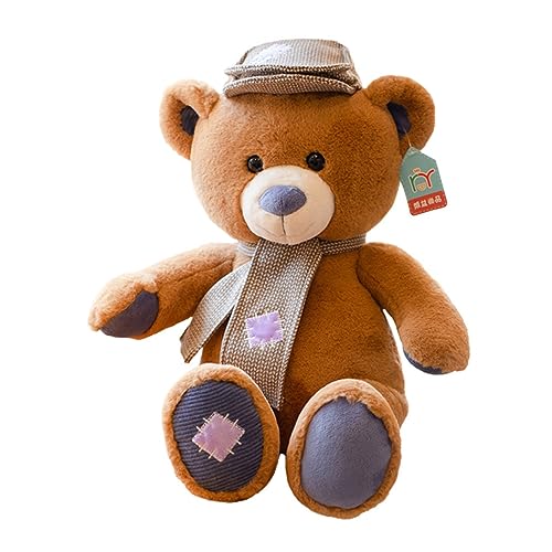 HONITANO 1 Stück Kuscheltier Bär mit Mütze und Schal Weiches Plüschspielzeug für Wohnzimmer und Schlafzimmer Hautfreundliche Materialien HONITANO 1 Stück Kuscheltier Bär mit Mütze und Schal Weiches Plüschspielzeug für Wohnzimmer und Schlafzimmer Hautfreundliche Materialien von HONITANO