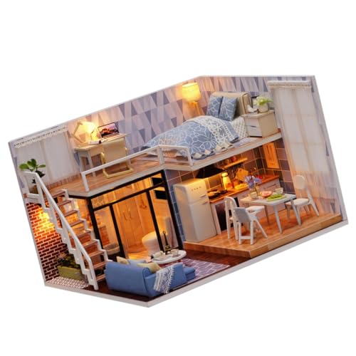 HONITANO 1 Stück Mini-Wohnung bastelset basteln für bastelmaterial für Kinderzimmer Accessoire bastel Set für Miniatur DIY Wohnung Kabinenmodell von HONITANO