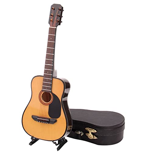 HONITANO 1 Stück Miniatur Gitarre Realistische Gitarren Dekoration für Zuhause Musikinstrument Modell für Unterricht und Fotografie Hochwertige Verarbeitung Langlebigkeit Perfektes für von HONITANO