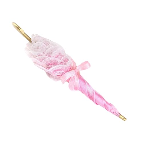 HONITANO 1 Stück Simulation Rosa Dekoration Regenschirm Für Regenschirm Modell Puppenhaus Requisite Puppenhaus Versorgung Mini Ornament Kinderspielzeug Puppenhaus Regenschirm Mini von HONITANO