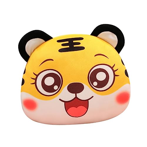 HONITANO 1 Stück Tiger Kissen Kuscheltier Für Gefülltes Plüschspielzeugkissen Tierumarmungskissen Cartoon Umarmt Kissen Schlafendes Umarmendes Kissengeschenk Yellow Daunen Baumwolle von HONITANO
