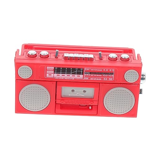 HONITANO 1 Stück Tonbandgerät Modell für kinderspielzeug DIY-Puppenhauszubehör hühner Miniatur Blockflöte für Recorder-Modelle Desktop-Modell Abs rot von HONITANO
