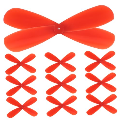 HONITANO Kleiner 2-Flügel Propeller für Spielzeugflugzeuge Leichte Kunststoffpropeller für Rc Flugzeuge 10 Paar Flugzeugzubehör für Kinder und Hobby Piloten von HONITANO
