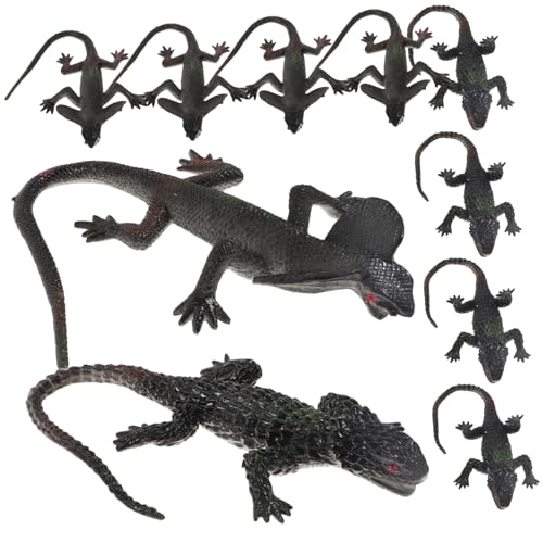 HONITANO 10 Stück Eidechsenmodell Eidechsen-Ornament Eidechsen-geburtstagsdekorationen Eidechsenfigur Für Eidechsenfiguren Echsendekor Echsenfigur EIN Gummi von HONITANO