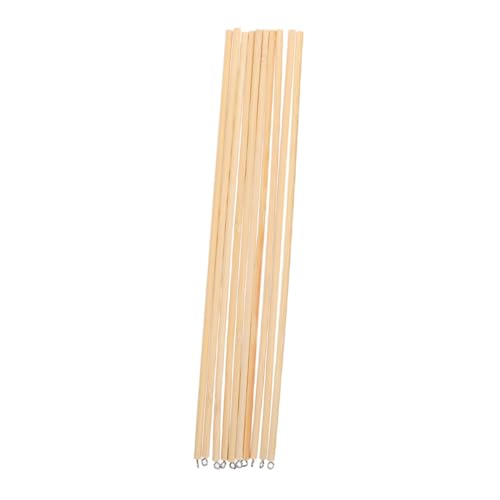 HONITANO 10 Stück Handpuppen-Joystick Puppenspiel-Performance-Stick Puppenmanipulationsstange Marionetten-Bedienstange Bastelstab aus Holz Holzstab selber Machen Massivholzstab Metall Khaki von HONITANO