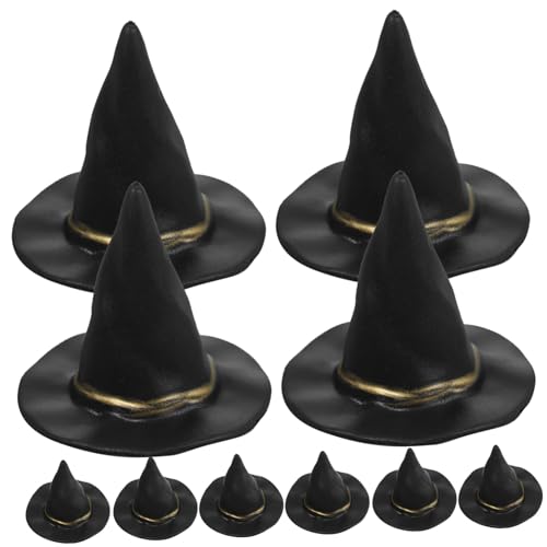HONITANO 10 Stück Mini Hexenhüte Halloween Dekoration Miniatur Puppenhaus Zubehör Kleine Hexenhüte DIY Bastelzubehör für Halloween Party Tischdeko HONITANO 10 Stück Mini Hexenhüte Halloween Dekoration Miniatur Puppenhaus Zubehör Kleine Hexenhüte DIY Bastelzubehör für Halloween Party Tischdeko von HONITANO