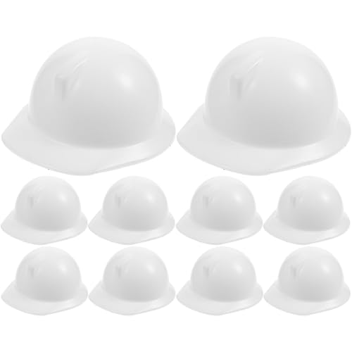 HONITANO 10 Stück Miniatur Bauhelme Dekorative Puppenhelme für Kreative Bastelideen für Partys Halloween und Puppenhaus Dekoration von HONITANO