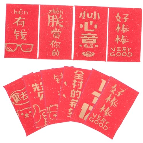 HONITANO 10 Stück Miniatur Bausätze Geld Puppe Bedroom Decoration Living Room Decoration roter Umschlag perrücke rot tiegerbalm red Mini-Rotpaket rote Mini-Päckchen aus Papier HONITANO 10 Stück Miniatur Bausätze Geld Puppe Bedroom Decoration Living Room Decoration roter Umschlag perrücke rot tiegerbalm red Mini-Rotpaket rote Mini-Päckchen aus Papier von HONITANO