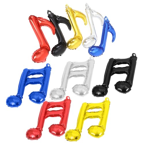 HONITANO 10 Stück Musikalische Folienballons Teiliges Metallische Musiknoten Luftballons in Gold Silber Rot Schwarz Dunkelblau für Musikthemen Partys Shower Hochzeit Wiederverwendbar HONITANO 10 Stück Musikalische Folienballons Teiliges Metallische Musiknoten Luftballons in Gold Silber Rot Schwarz Dunkelblau für Musikthemen Partys Shower Hochzeit Wiederverwendbar von HONITANO